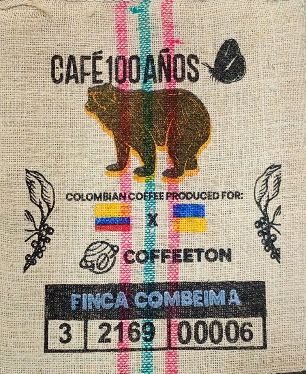 Sacos de fique con marcación personalizada de distintas marcas de café